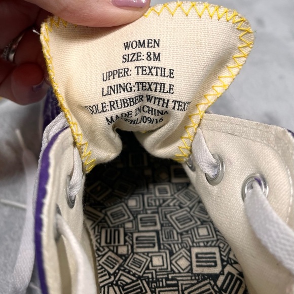 SKICKS LSU Tigers Women Size 8 Low Top Purple and Yellow Athletic Sneakers FAN - Picture 10 of 15